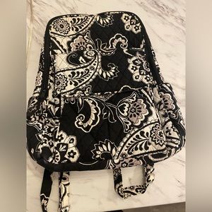 Vera Bradley Black/White Paisley Backpack